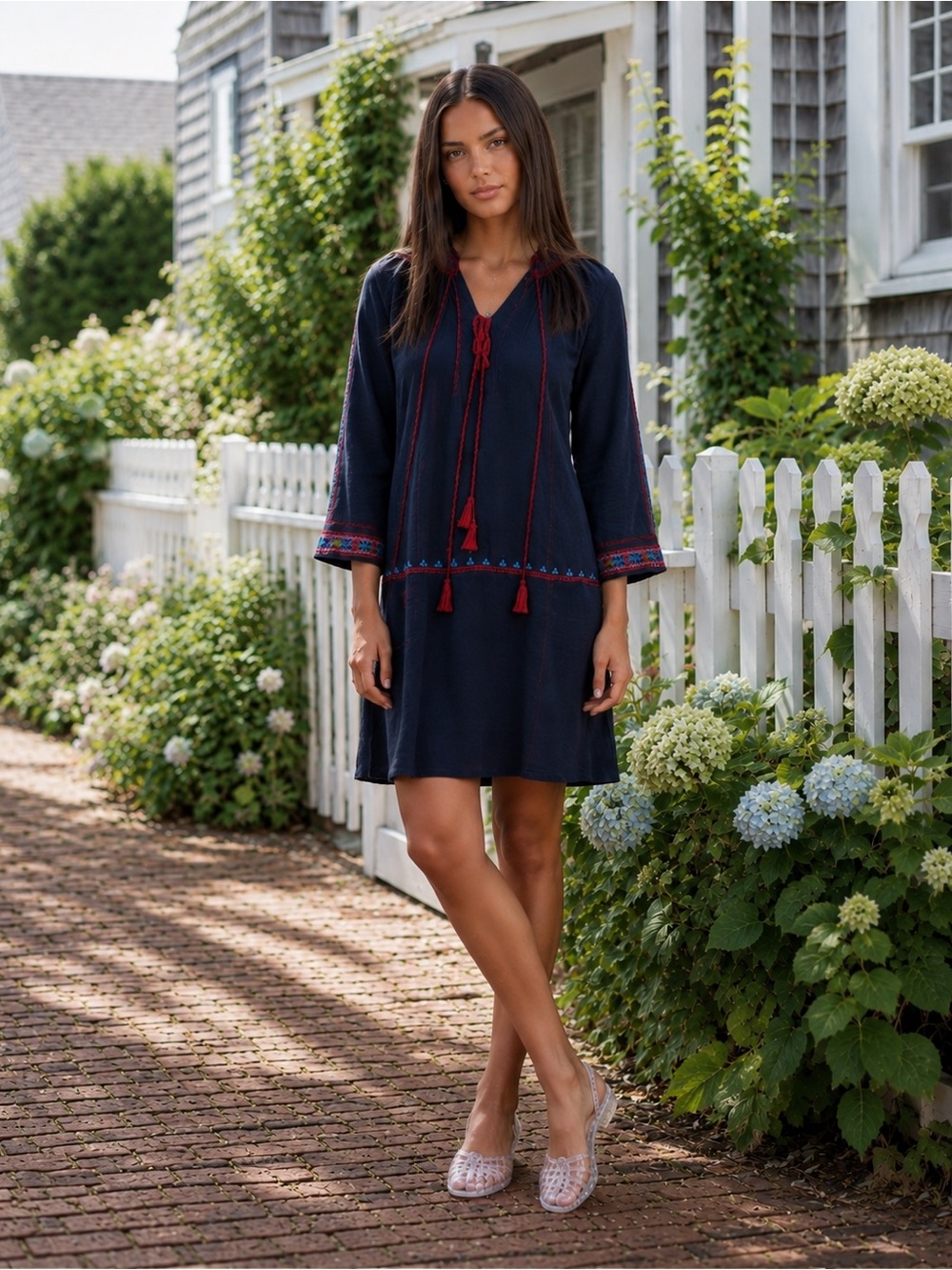 ROLLER RABBIT Women's Navy Natalia Dress Americana nantucket nautical fourth‎